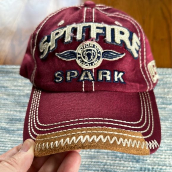 Spitfire Spark Hat Cap, Fade Red, Embroidered, American Motor history 1932 NEW - Picture 2 of 10